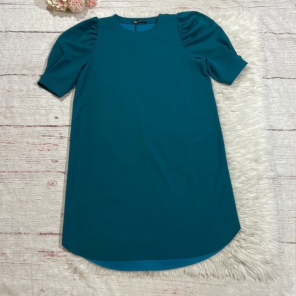 NWT Zara Teal Mini Dress